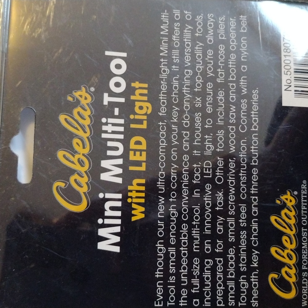 Cabela Mini multi-tool with LED light. - Picture 3 of 3